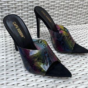 Cape Ribbon- Peep Toe Mule /Stilettos size 6 NWOT